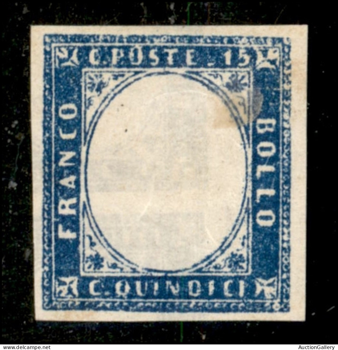 Regno - Vittorio Emanuele II - 1863 - Prova Di Stampa - 15 Cent (11) Senza Effigie Con Controstampa Capovolta Al Retro - - Autres & Non Classés