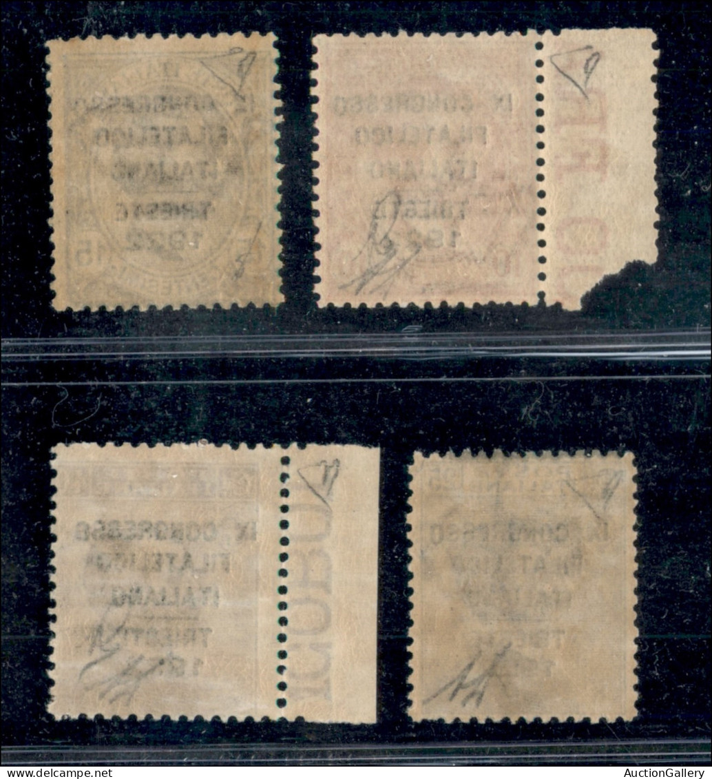 Regno - Vittorio Emanuele III - 1922 - Congresso Filatelico (123/126) - Serie Completa - Gomma Integra - 10 Cent + 25 Ce - Otros & Sin Clasificación
