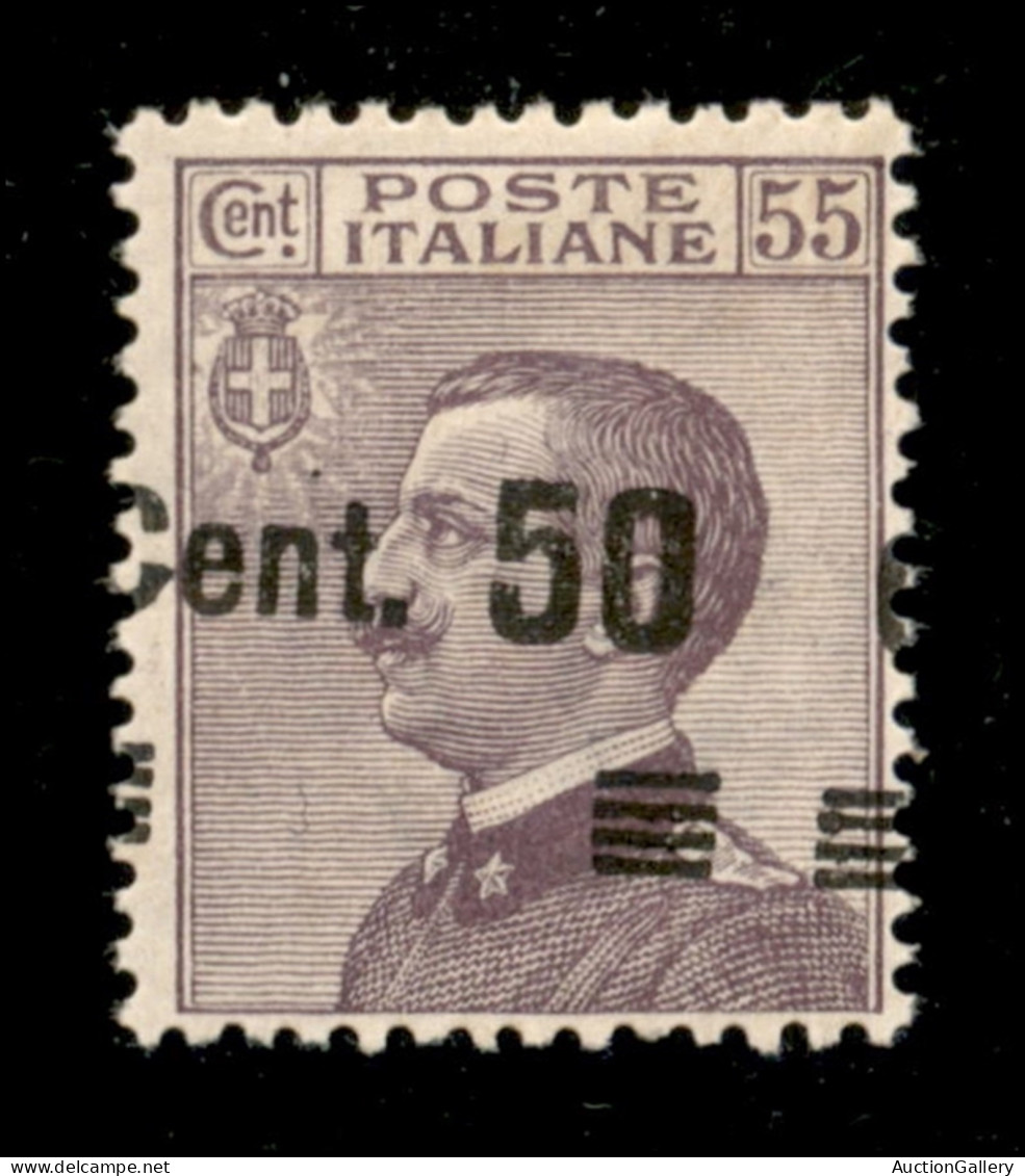 Regno - Vittorio Emanuele III - 1923 - 50 Cent Su 55 Michetti (140e + H + Varietà) - Con Soprastampa Spostata In Alto (s - Altri & Non Classificati