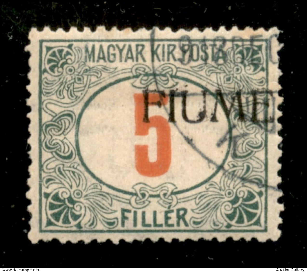 Occupazioni I Guerra Mondiale - Fiume - 1918 - 5 Filler (6cba - Segnatasse) Usato - Soprastampa A Destra - G. Oliva - Andere & Zonder Classificatie