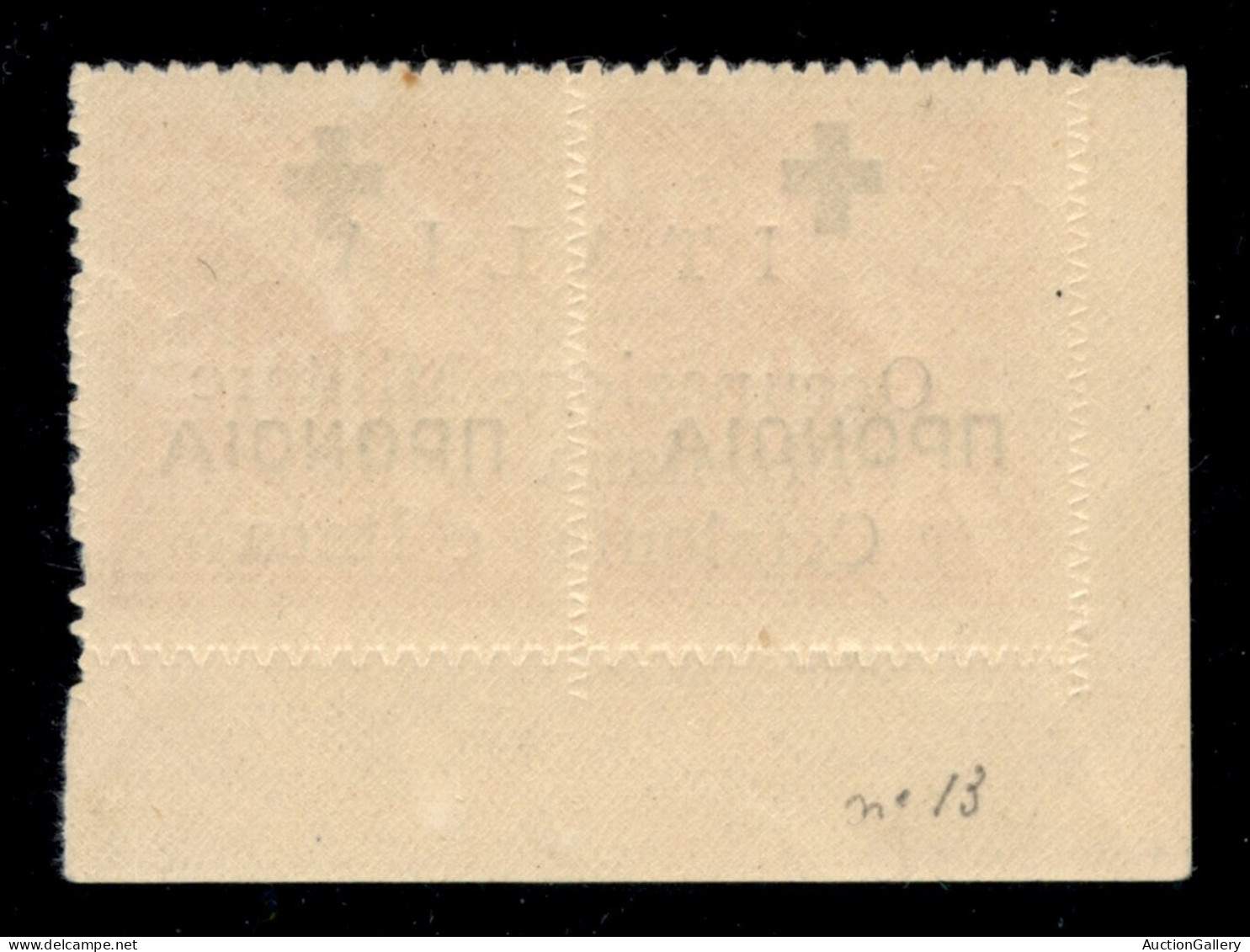 Occupazioni II Guerra Mondiale - Cefalonia E Itaca - Argostoli - 1941 - 10 + 10 Lepta (28 Varietà Oe) Angolo Di Foglio ( - Autres & Non Classés