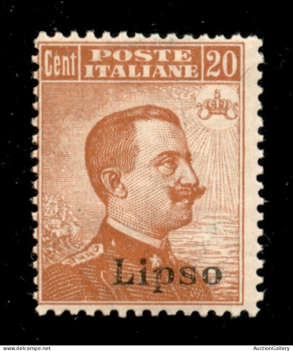 Colonie - Egeo - Lipso - 1921/1922 - 20 Cent Michetti (11) - Gomma Integra - Other & Unclassified