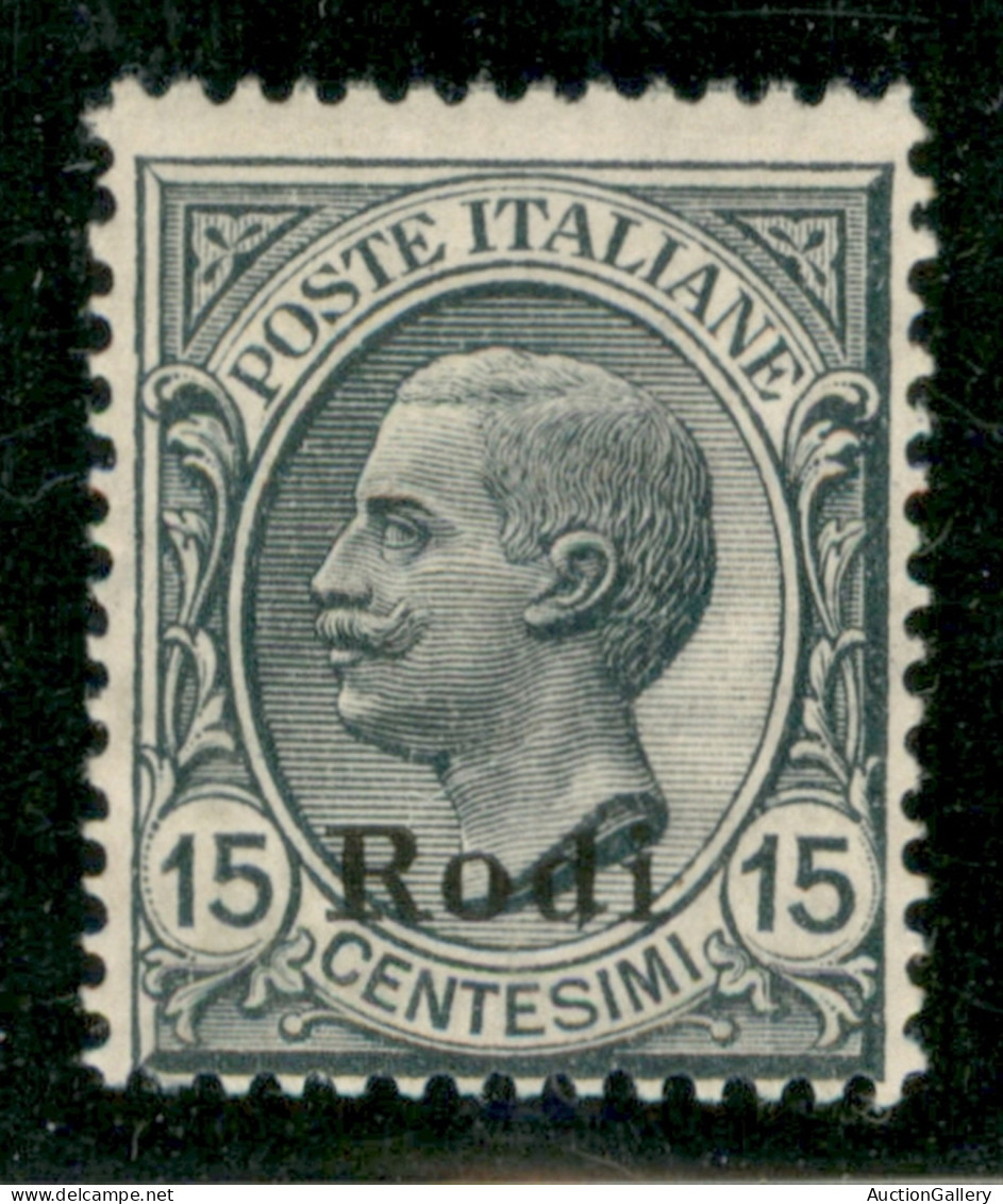 Colonie - Egeo - Rodi - 1922 - 15 Cent Leoni (11) - Gomma Integra - Otros & Sin Clasificación