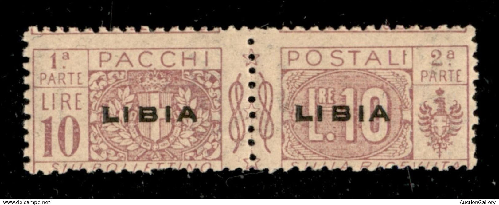 Colonie - Libia - 1924 - 10 Lire Pacchi (10f) Con Soprastampa Al Centro - Gomma Integra - Other & Unclassified