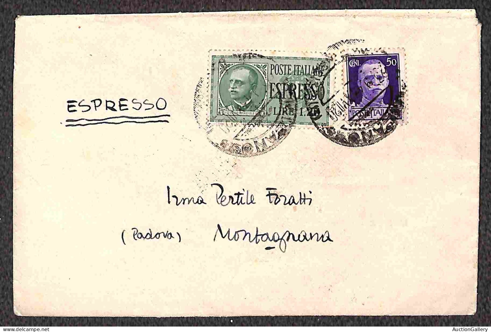 RSI - RSI - 23 Settembre 1943 - Fidenzio Pertile (Ciencio) - Busta Espresso Da Milano A Montagnana (primo Giorno Della R - Other & Unclassified