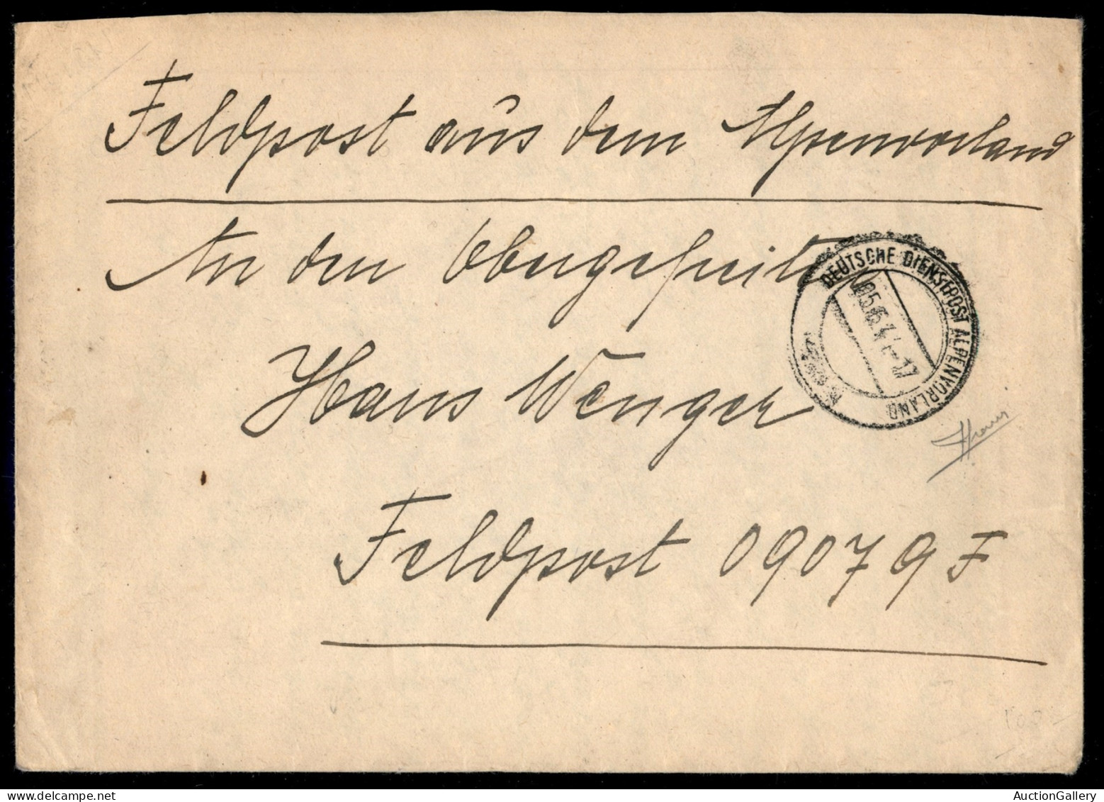 RSI - RSI - Meran/Deutsche Dienstpost Alpenvorland - Busta Per La Feldpost 09079f Del 5.5.44 - Sorani - Other & Unclassified