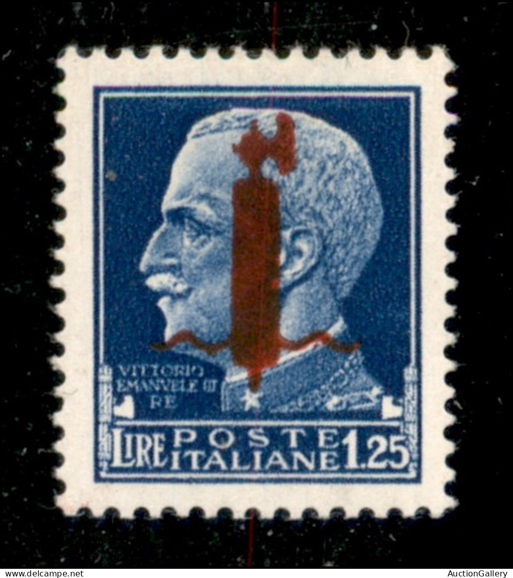 RSI - Provvisori - 1944 - 1,25 Lire (495F) Con Soprastampa Rosso Bruno - Gomma Integra - Andere & Zonder Classificatie