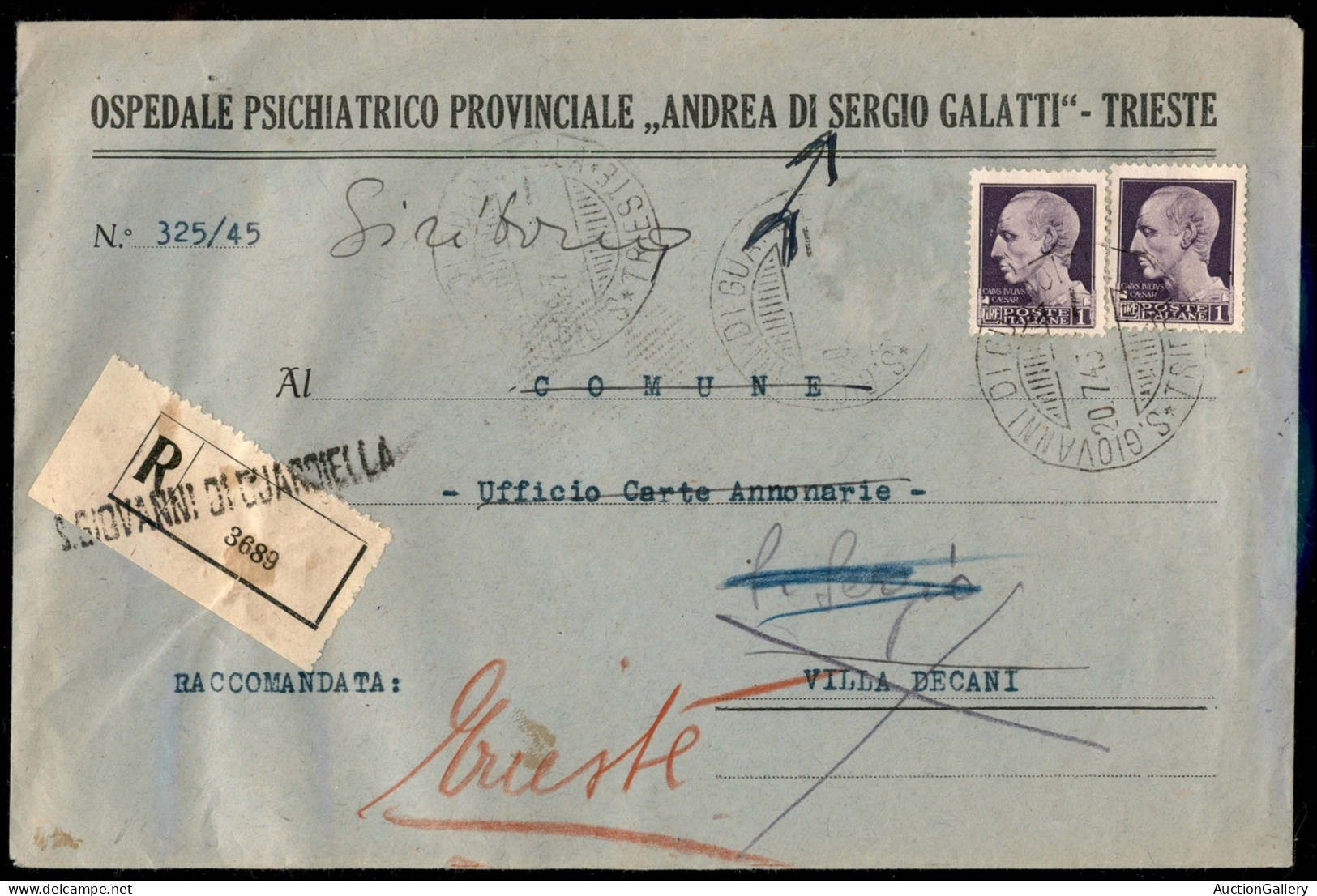 C.L.N. - C.L.N. - 1945 - Comitato Di Liberazione Nazionale - Insieme Di 6 Documenti (raccomandate Ricevute E Buste) Del  - Other & Unclassified