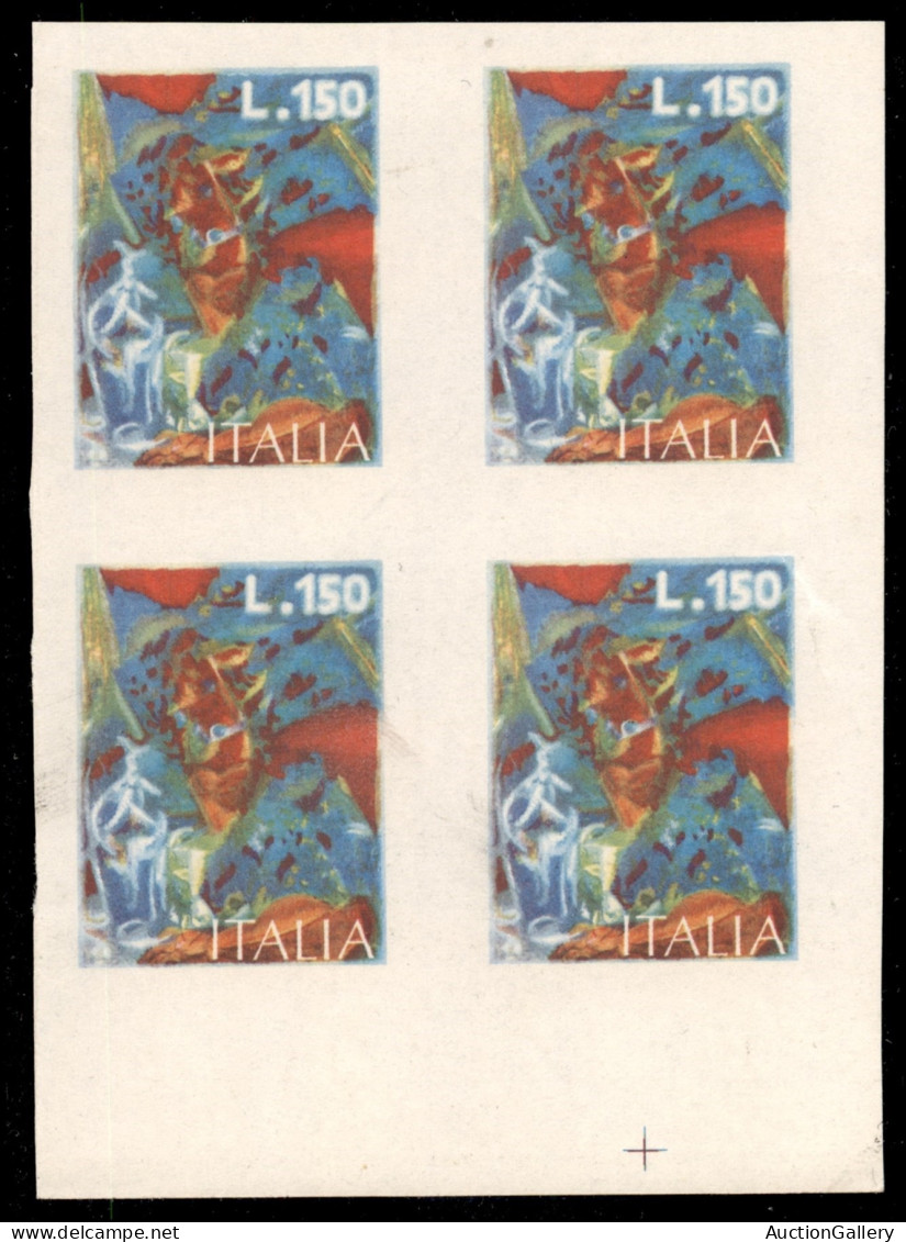 Repubblica - Repubblica - 1976 - Quartina Del 150 Lire Boccioni (1337 Varietà) Senza Stampa Del Nero - Non Dentellato (a - Altri & Non Classificati
