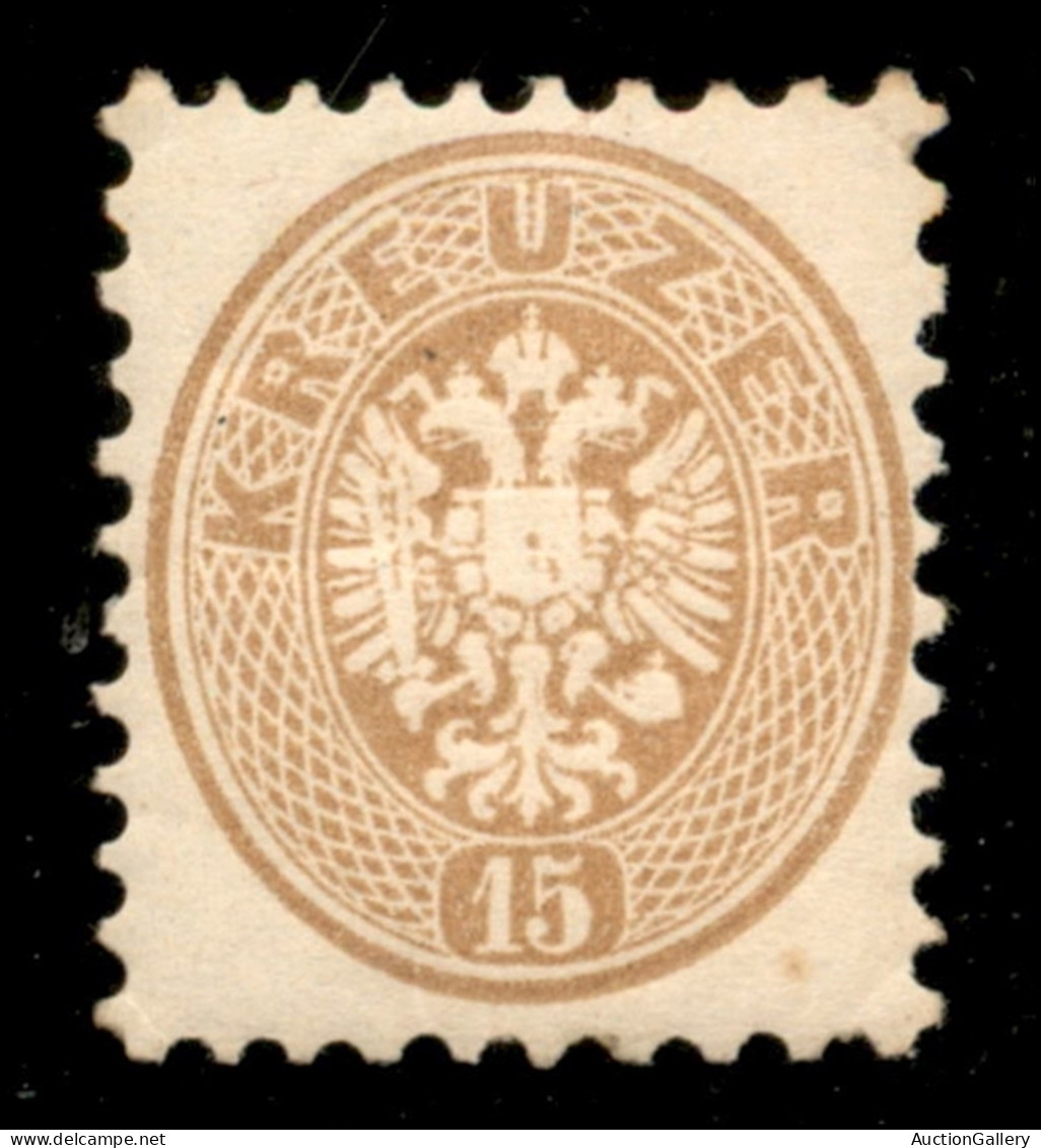 EUROPA - AUSTRIA - 1864 - 15 Kreuzer (34) - Gomma Integra - Andere & Zonder Classificatie