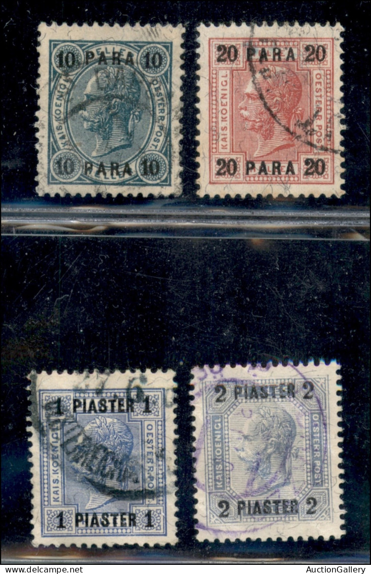 EUROPA - AUSTRIA - 1901 - Levante - Soprastampati (39/42) - Serie Completa Usata - Autres & Non Classés