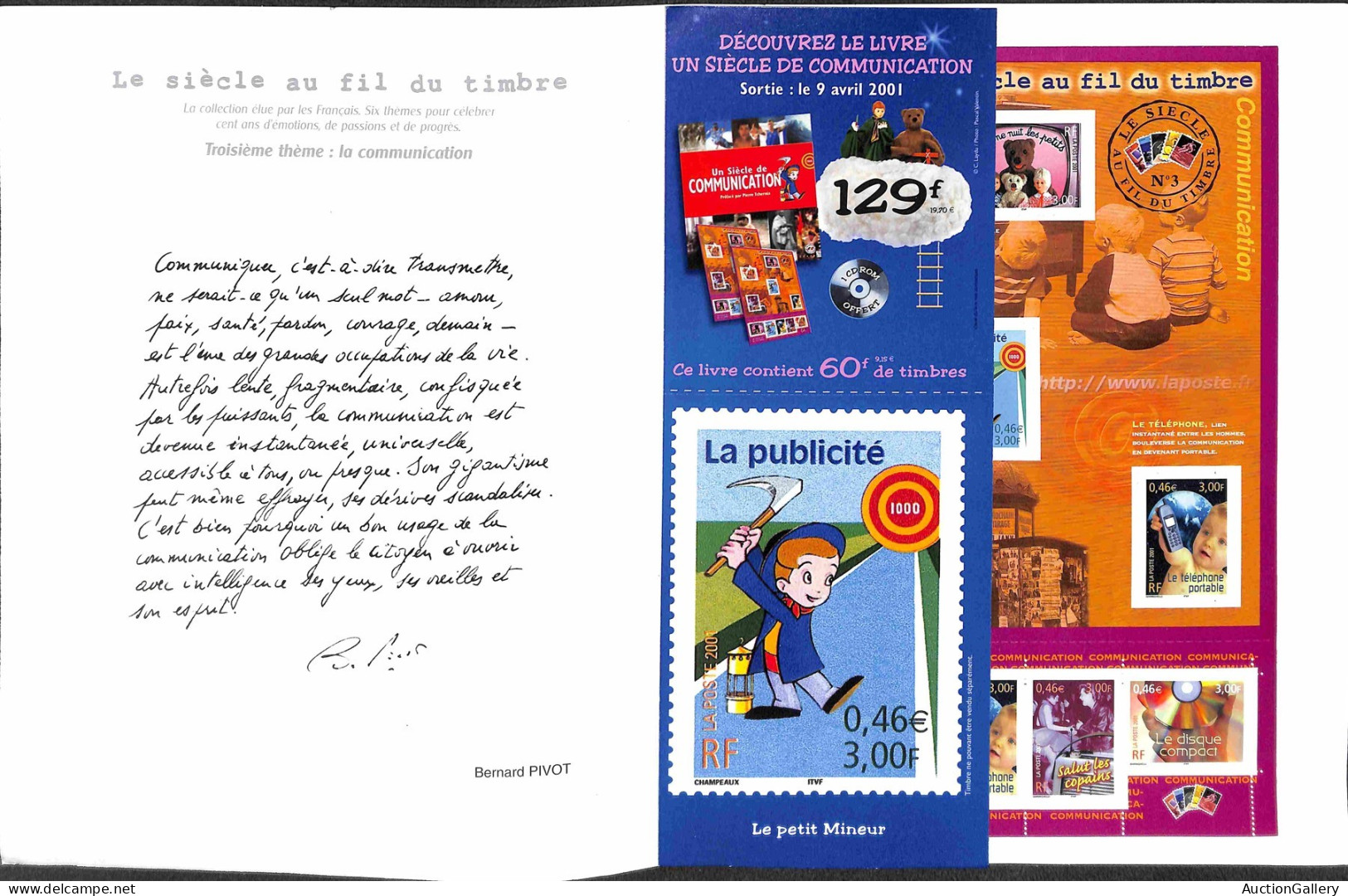 EUROPA - FRANCIA - 2001/2002 - Le Siecle Au Fil Du Timbre (n. 3 + 4 + 5 + 6) - Insieme Di 4 Folder Con I 4 Minifogli Del - Otros & Sin Clasificación