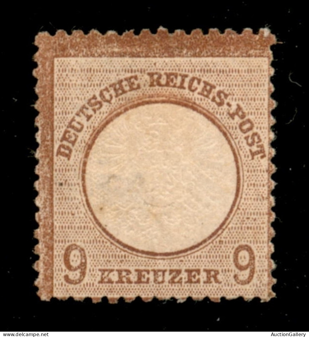 EUROPA - GERMANIA - 1872 - 9 Kreuzer Bruno Chiaro (27e) - Gomma Originale - Other & Unclassified