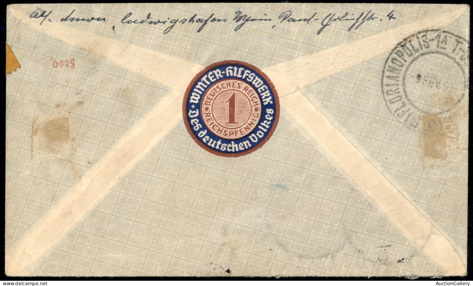 EUROPA - GERMANIA - Aerogramma Da Ludwigshafen Per Il Brasile Del 1.2.34 - Other & Unclassified