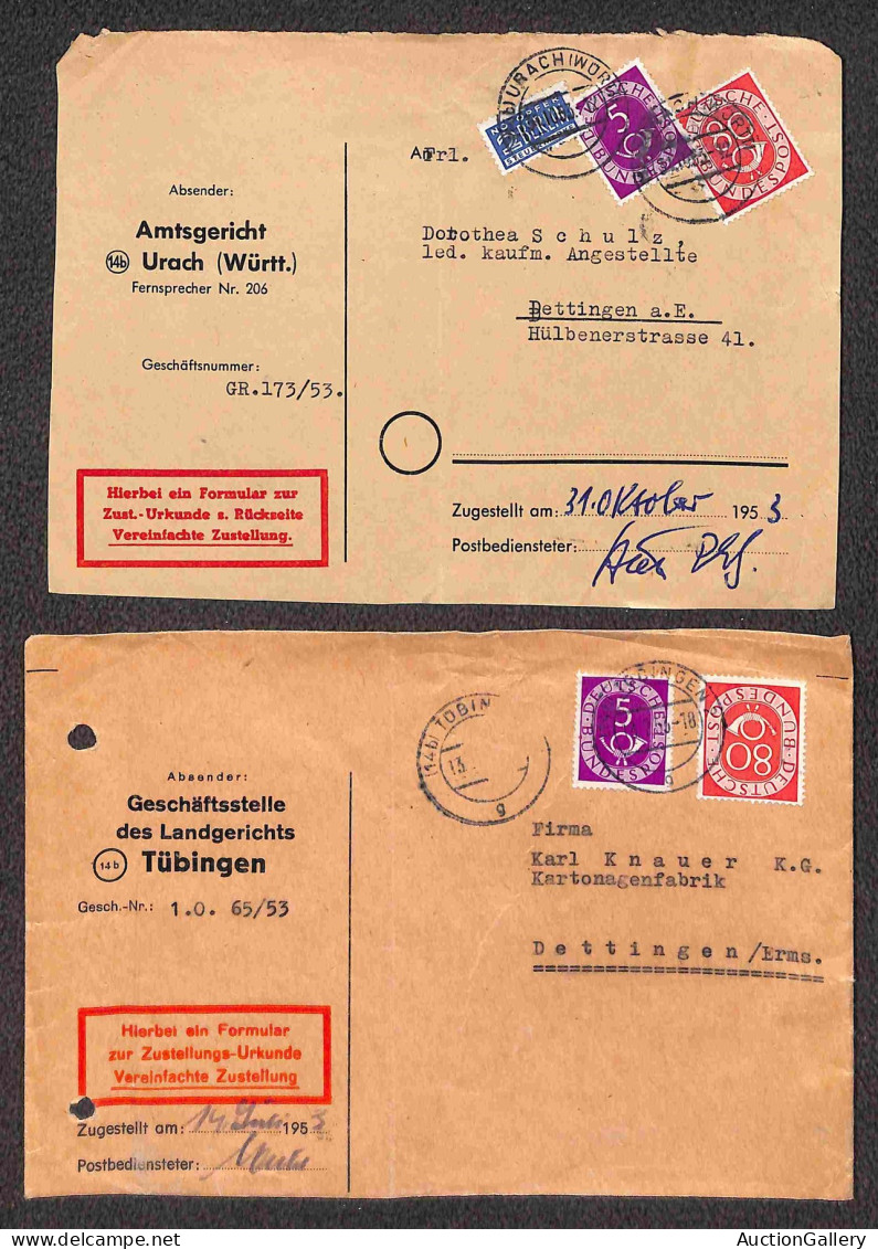 EUROPA - GERMANIA - 1952/1954 - Corno Di Posta - Insieme Di 17 Oggetti Postali Con Diverse Affrancature Dell'emissione - - Other & Unclassified