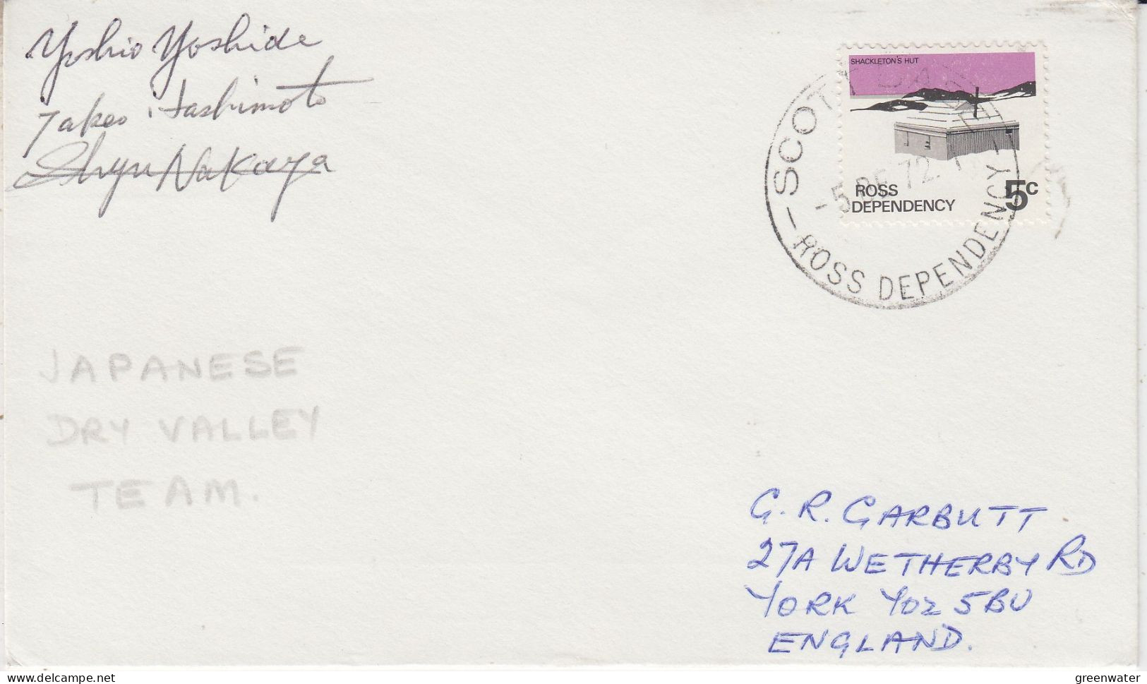 Ross Dependency Japanese Dry Valley Team 3 Signatures Ca Scott Base 5 DE 1972 (SO157) - Storia Postale