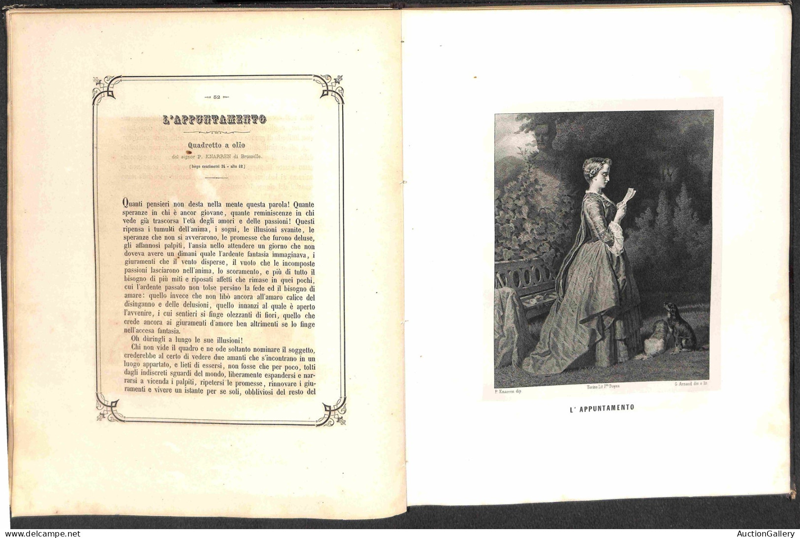 Prefilateliche - Prefilateliche - 1857 - Torino - Società Promotrice delle Belle Arti - elegante album della pubblica es