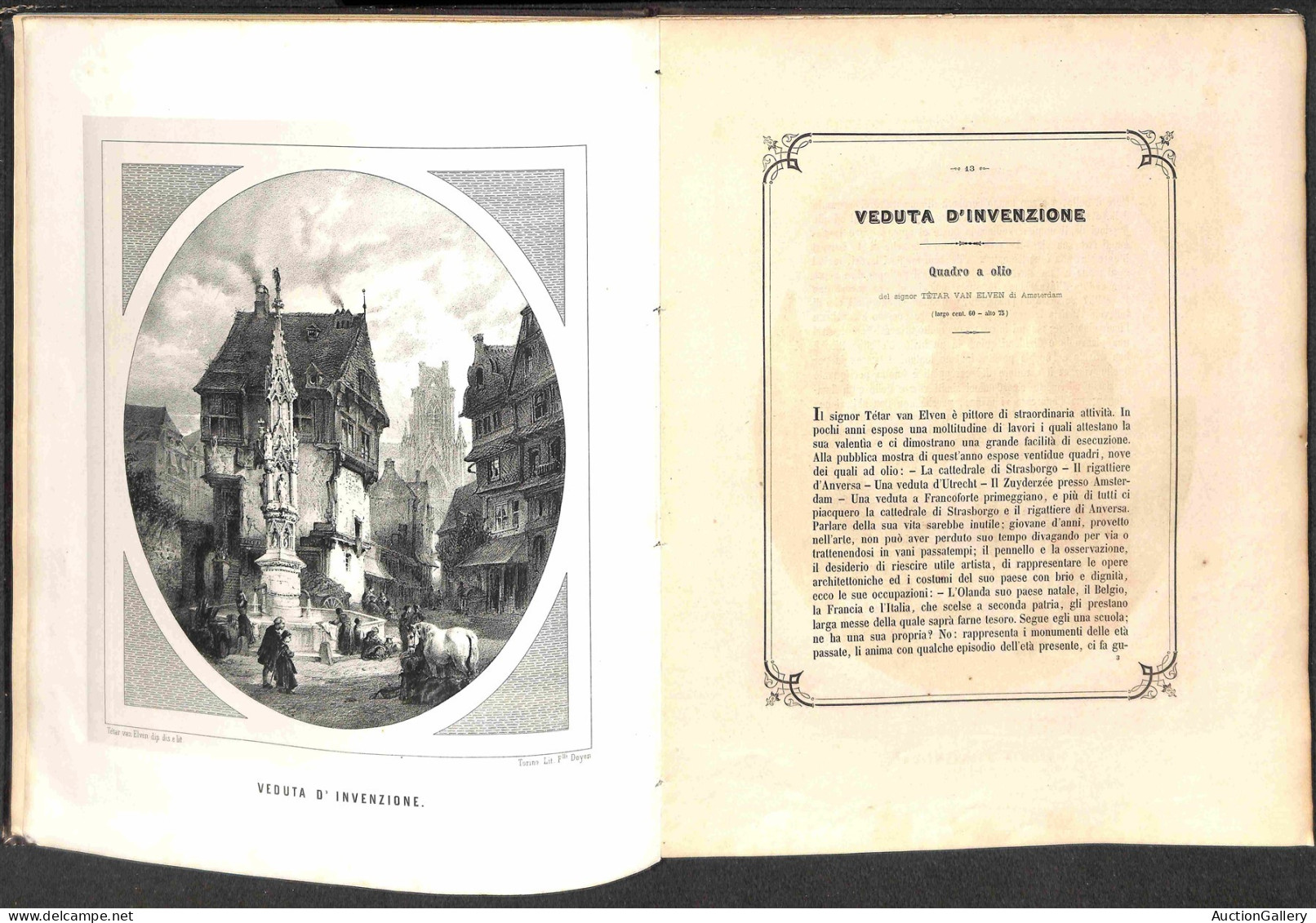 Prefilateliche - Prefilateliche - 1857 - Torino - Società Promotrice delle Belle Arti - elegante album della pubblica es