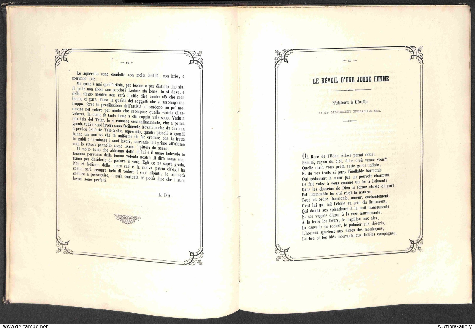 Prefilateliche - Prefilateliche - 1857 - Torino - Società Promotrice delle Belle Arti - elegante album della pubblica es