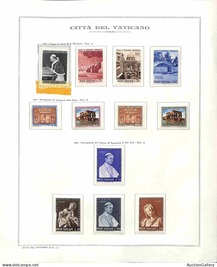 Lotti E Collezioni - Area Italiana - VATICANO - 1959/1999 - Collezione Avanzata Di Valori Nuovi In Serie Complete Foglie - Altri & Non Classificati