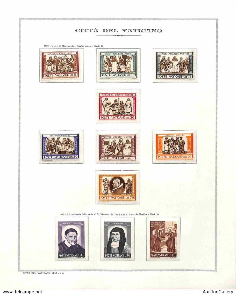 Lotti e Collezioni - Area italiana - VATICANO - 1959/1999 - collezione avanzata di valori nuovi in serie complete foglie