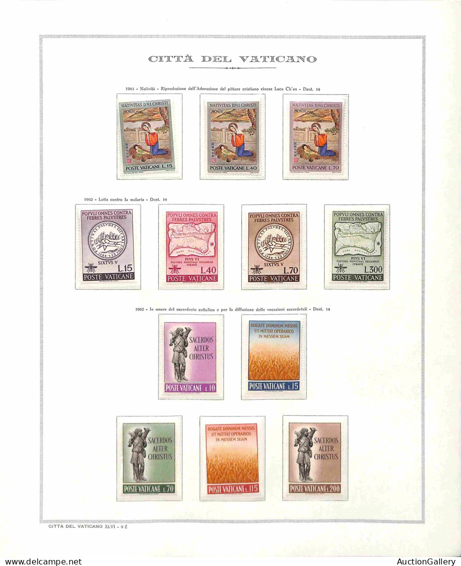 Lotti e Collezioni - Area italiana - VATICANO - 1959/1999 - collezione avanzata di valori nuovi in serie complete foglie