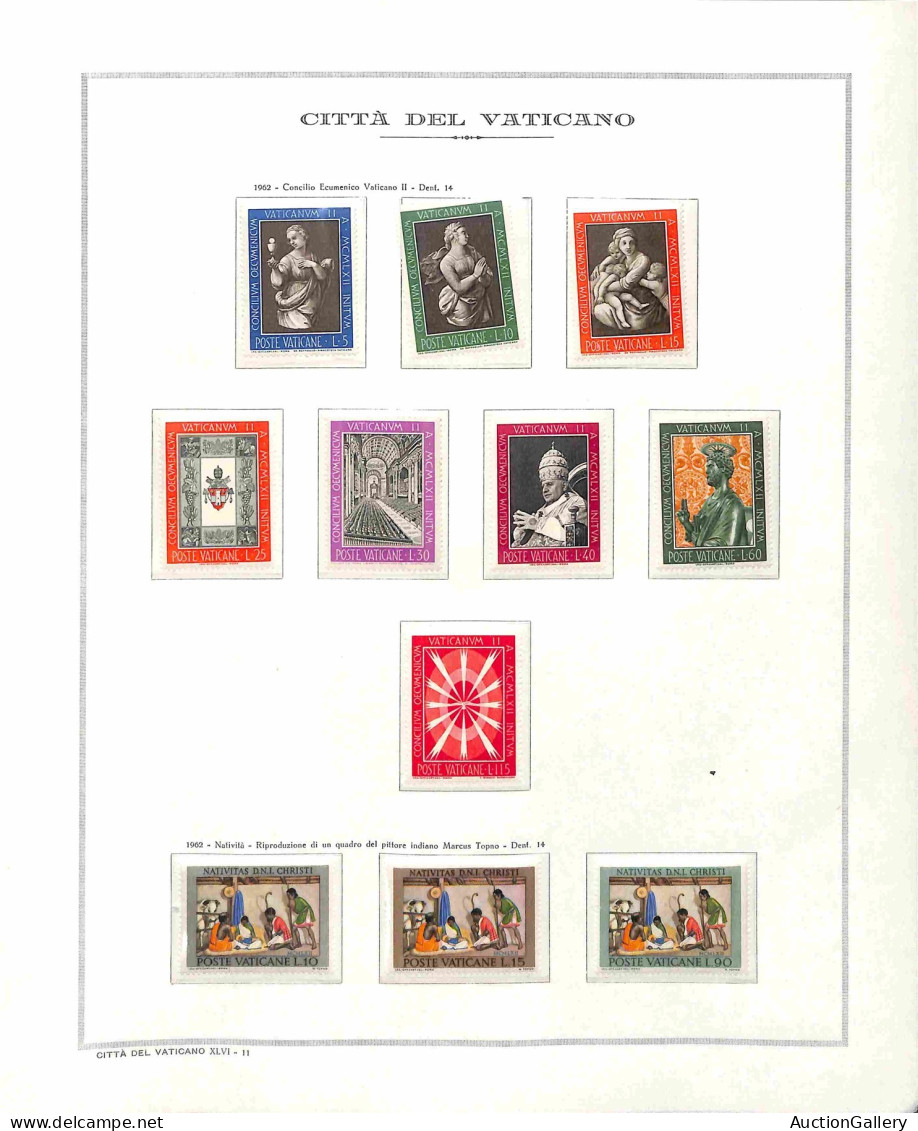 Lotti e Collezioni - Area italiana - VATICANO - 1959/1999 - collezione avanzata di valori nuovi in serie complete foglie