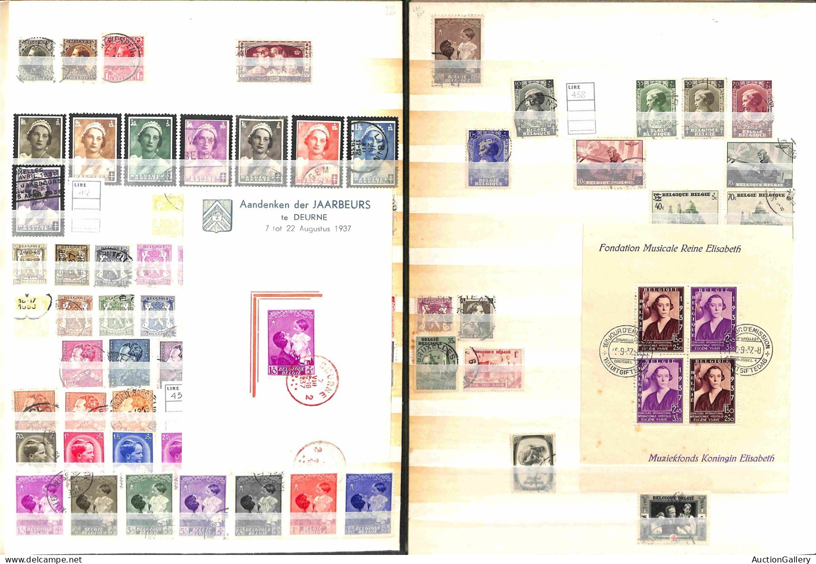 Lotti e Collezioni - Europa e Oltremare - BELGIO - 1849/1991 - Collezione di valori serie complete e alcuni foglietti de