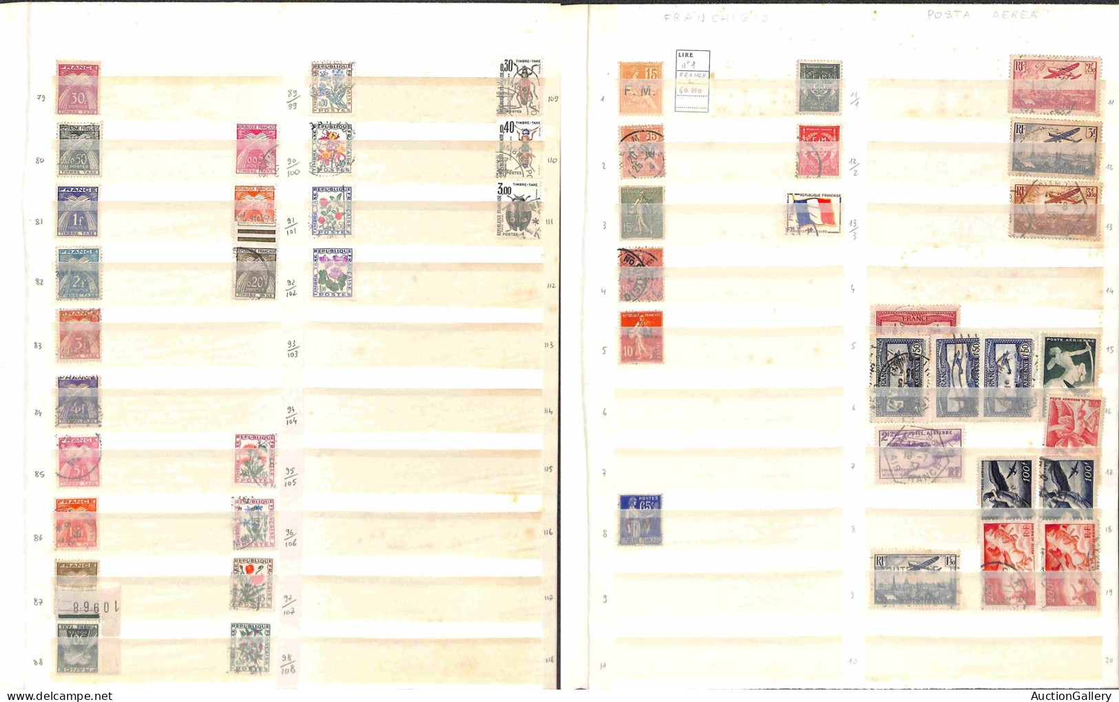 Lotti e Collezioni - Europa e Oltremare - FRANCIA - 1849/1993 - Collezione di valori e serie complete usati del periodo 