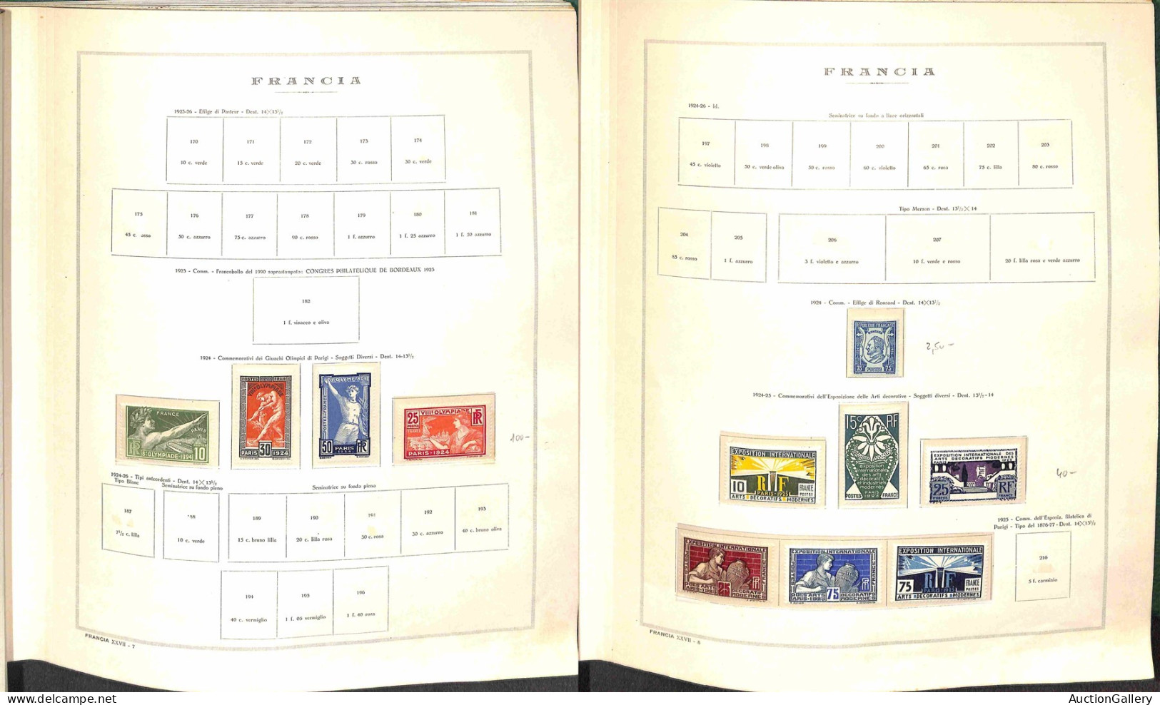 Lotti E Collezioni - Europa E Oltremare - FRANCIA - 1914/1961 - Collezione Di Valori E Serie Complete Del Periodo Montat - Other & Unclassified