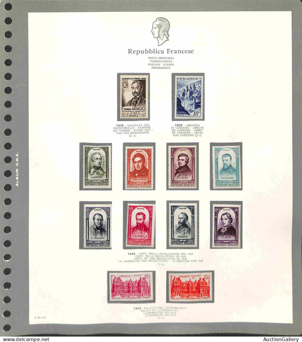 Lotti e Collezioni - Europa e Oltremare - FRANCIA - 1945/1959 - Collezione completa di valori posta ordinaria + aerea de