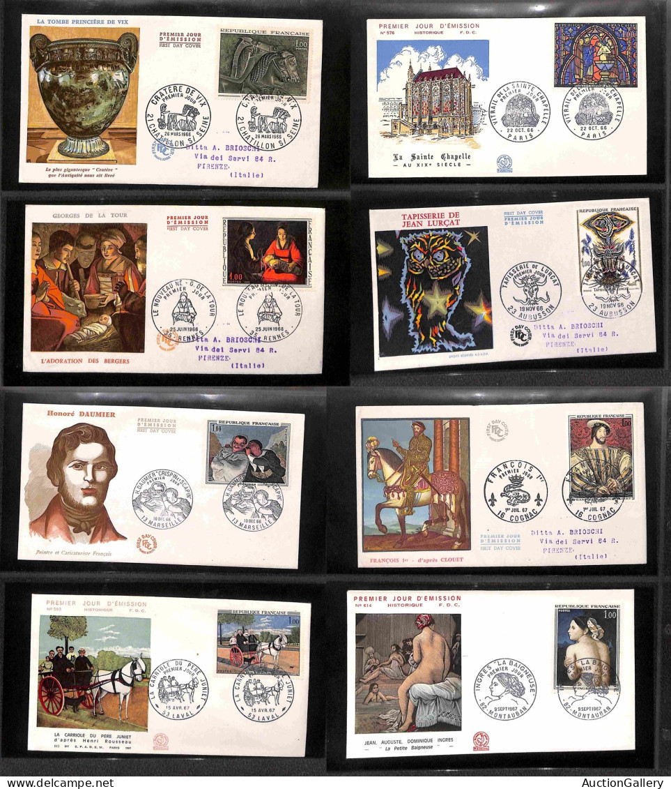 Lotti E Collezioni - Europa E Oltremare - FRANCIA - 1963/1985 - Collezione Di 102 FDC Diversi Tematica Arte Emessi Nel P - Other & Unclassified