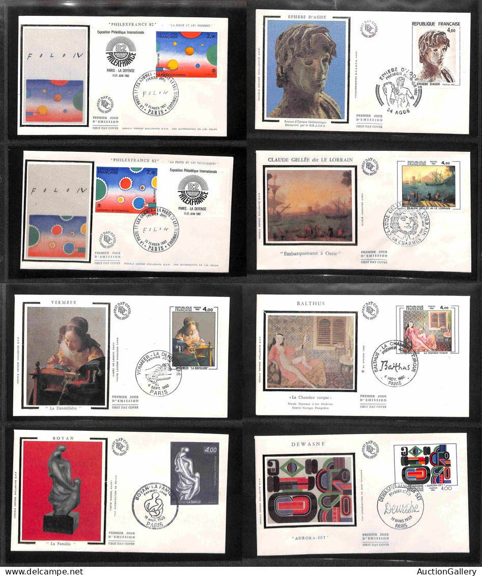 Lotti E Collezioni - Europa E Oltremare - FRANCIA - 1963/1985 - Collezione Di 102 FDC Diversi Tematica Arte Emessi Nel P - Other & Unclassified