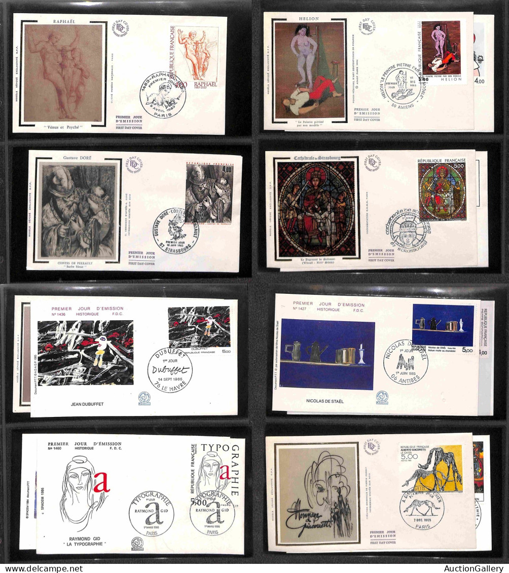 Lotti E Collezioni - Europa E Oltremare - FRANCIA - 1963/1985 - Collezione Di 102 FDC Diversi Tematica Arte Emessi Nel P - Other & Unclassified