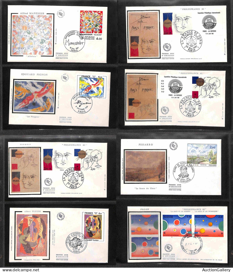 Lotti e Collezioni - Europa e Oltremare - FRANCIA - 1963/1985 - Collezione di 102 FDC diversi tematica Arte emessi nel p