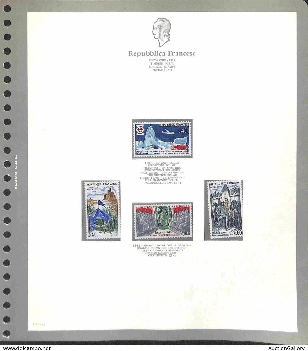 Lotti e Collezioni - Europa e Oltremare - FRANCIA - 1966/1975 - Collezione completa con valori di posta ordinaria + aere