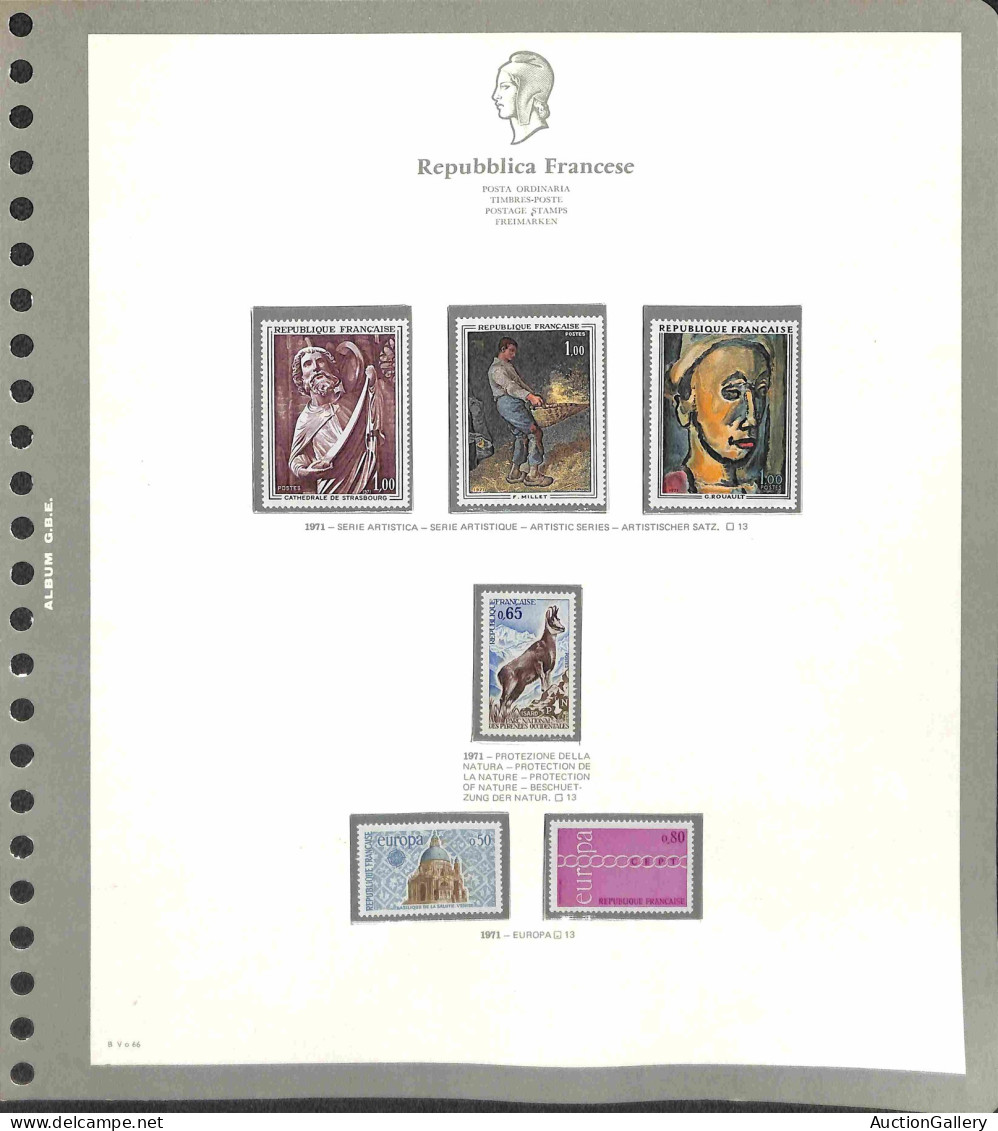 Lotti e Collezioni - Europa e Oltremare - FRANCIA - 1966/1975 - Collezione completa con valori di posta ordinaria + aere