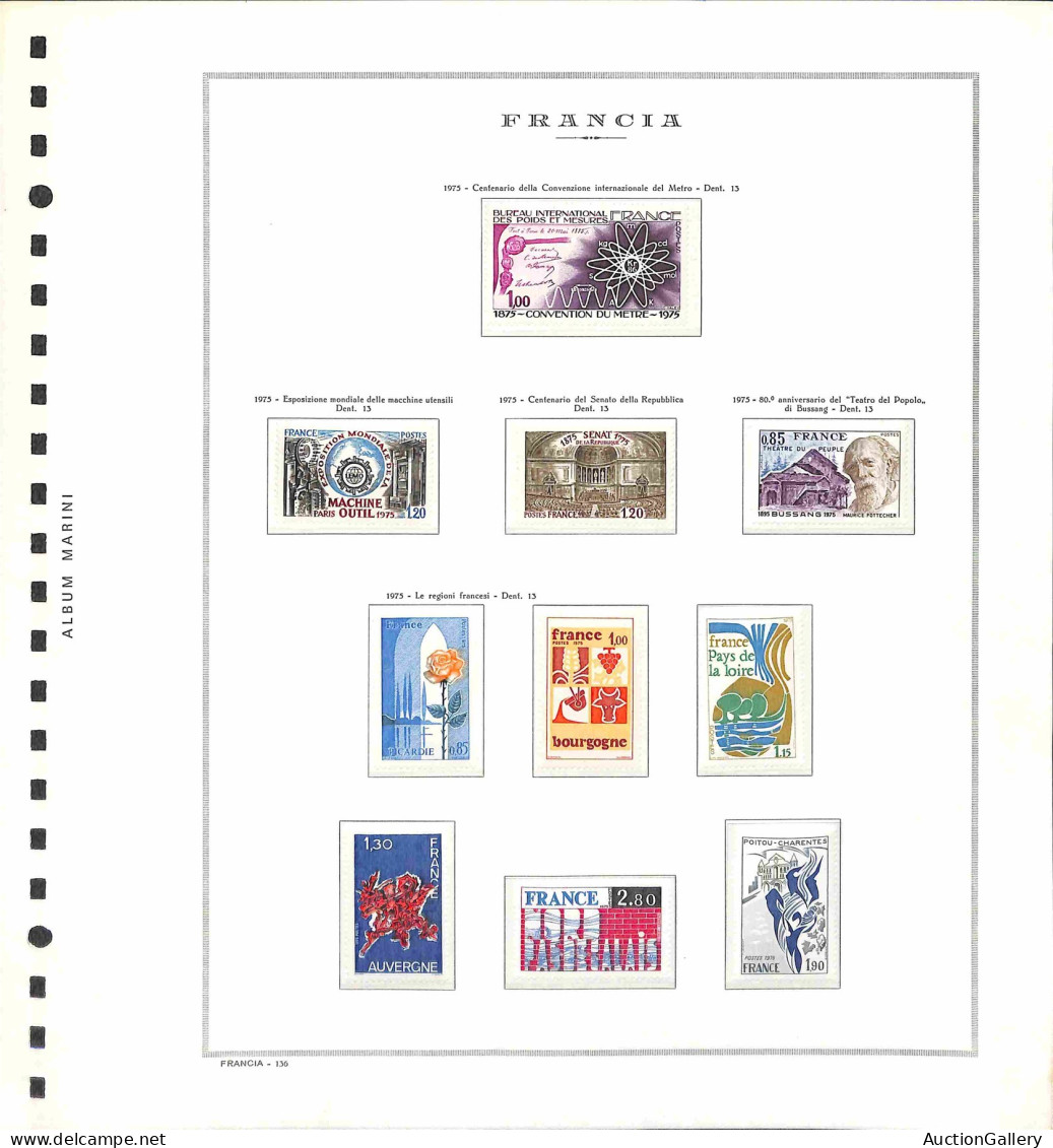 Lotti e Collezioni - Europa e Oltremare - FRANCIA - 1975/1985 - Collezione completa dei valori di posta ordinaria + serv