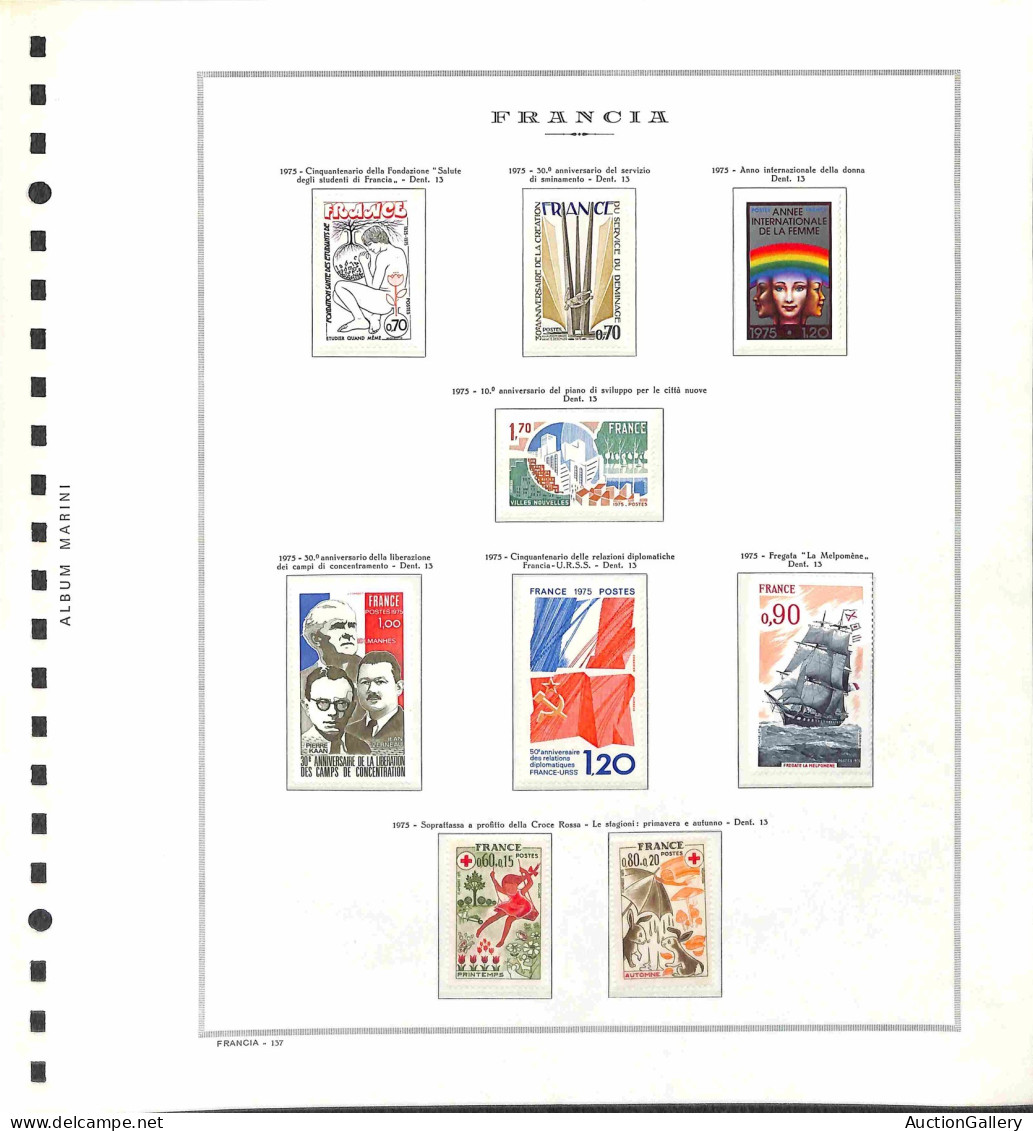 Lotti e Collezioni - Europa e Oltremare - FRANCIA - 1975/1985 - Collezione completa dei valori di posta ordinaria + serv