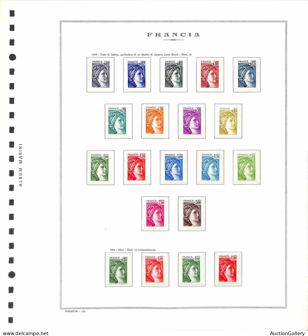 Lotti e Collezioni - Europa e Oltremare - FRANCIA - 1975/1985 - Collezione completa dei valori di posta ordinaria + serv