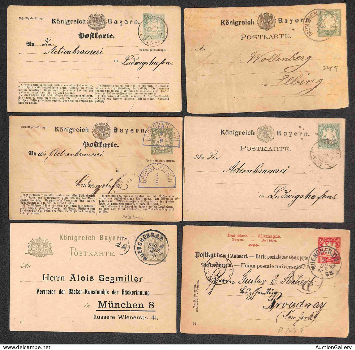 Lotti E Collezioni - Europa E Oltremare - GERMANIA - BAYERN - 1873/1919 - Insieme Di 81 Interi Postali Di Cui 76 Cartoli - Autres & Non Classés