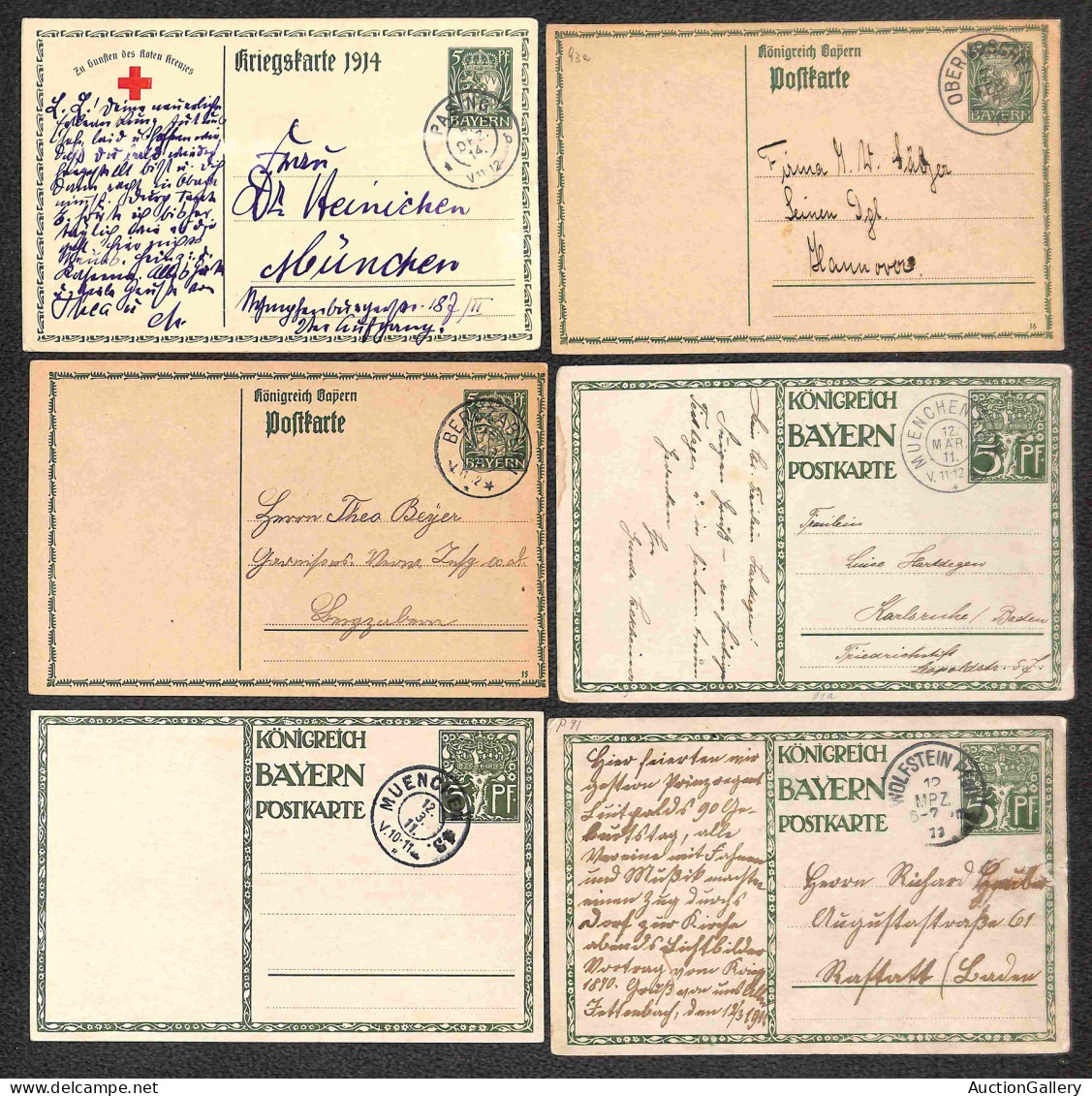 Lotti E Collezioni - Europa E Oltremare - GERMANIA - BAYERN - 1873/1919 - Insieme Di 81 Interi Postali Di Cui 76 Cartoli - Sonstige & Ohne Zuordnung