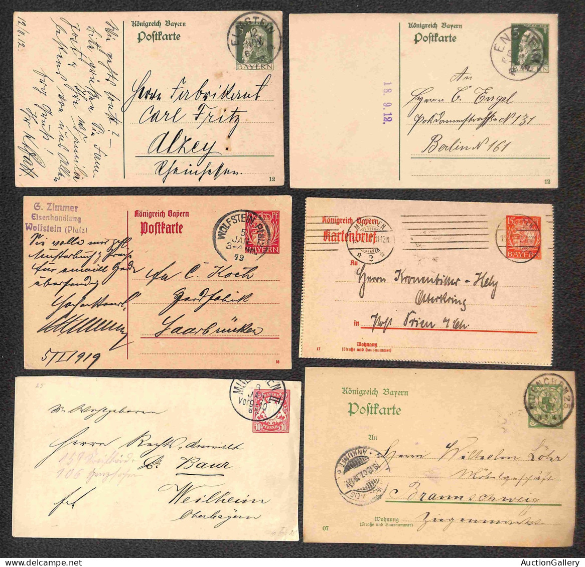 Lotti E Collezioni - Europa E Oltremare - GERMANIA - BAYERN - 1873/1919 - Insieme Di 81 Interi Postali Di Cui 76 Cartoli - Otros & Sin Clasificación