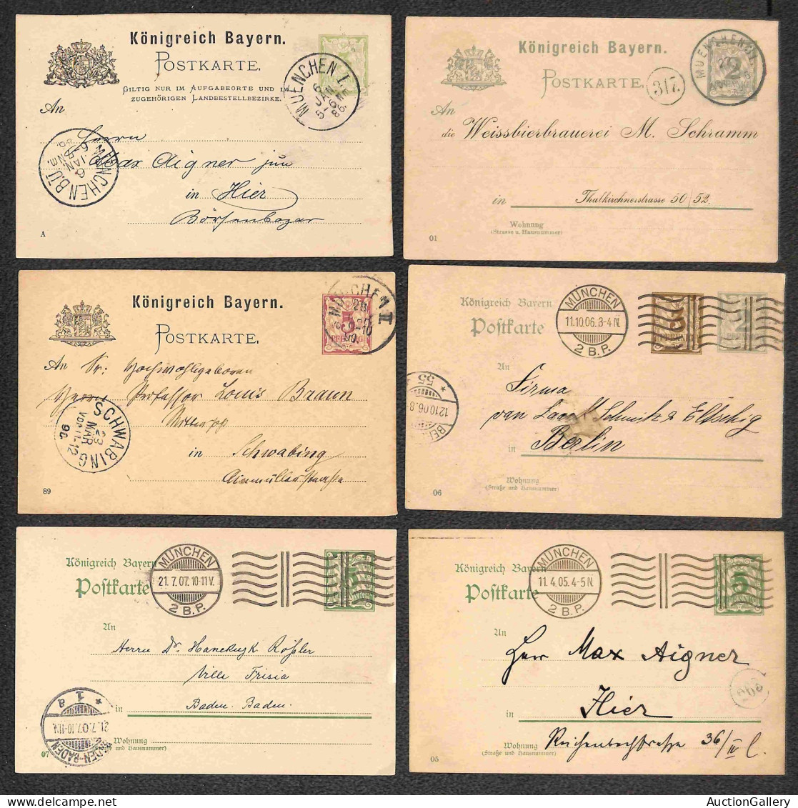 Lotti e Collezioni - Europa e Oltremare - GERMANIA - BAYERN - 1873/1919 - Insieme di 81 Interi Postali di cui 76 cartoli