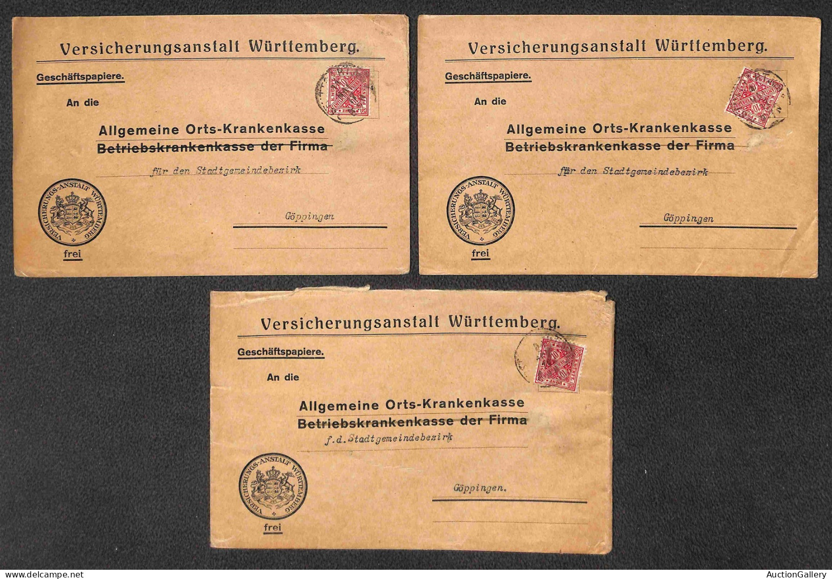 Lotti E Collezioni - Europa E Oltremare - GERMANIA/WURTTEMBERG - 1865/1923 - Insieme Di 40 Oggetti Postali Del Periodo C - Autres & Non Classés