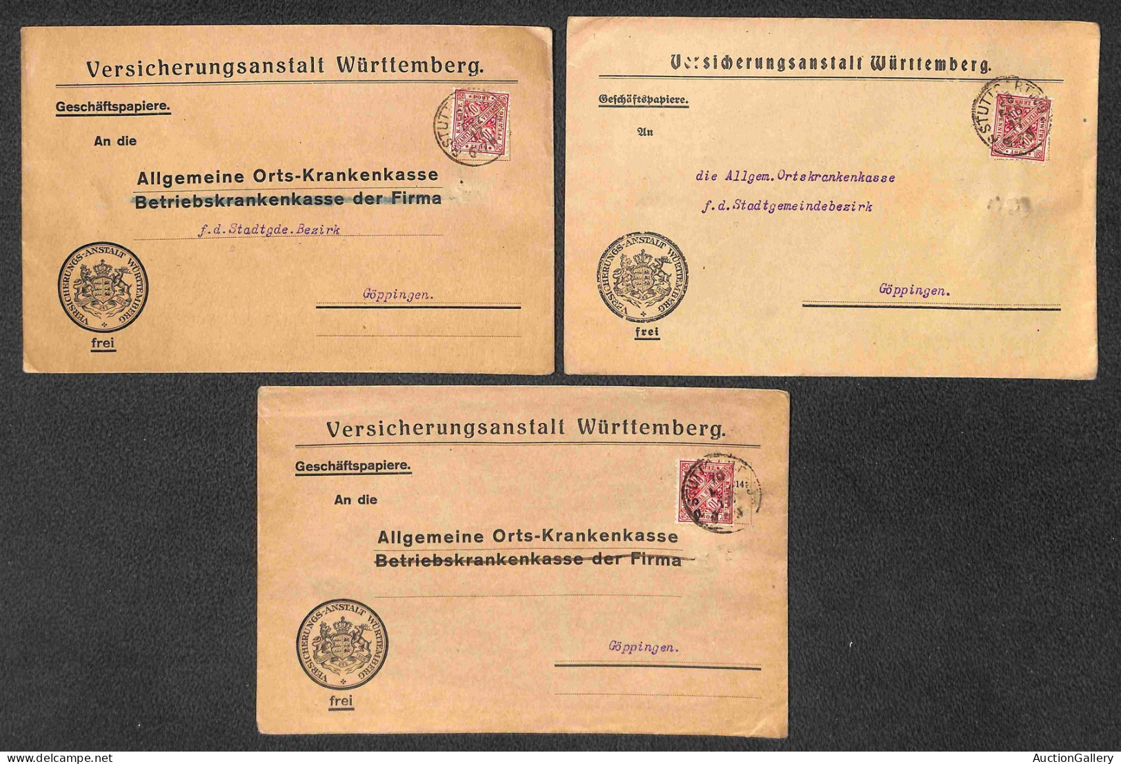 Lotti E Collezioni - Europa E Oltremare - GERMANIA/WURTTEMBERG - 1865/1923 - Insieme Di 40 Oggetti Postali Del Periodo C - Andere & Zonder Classificatie