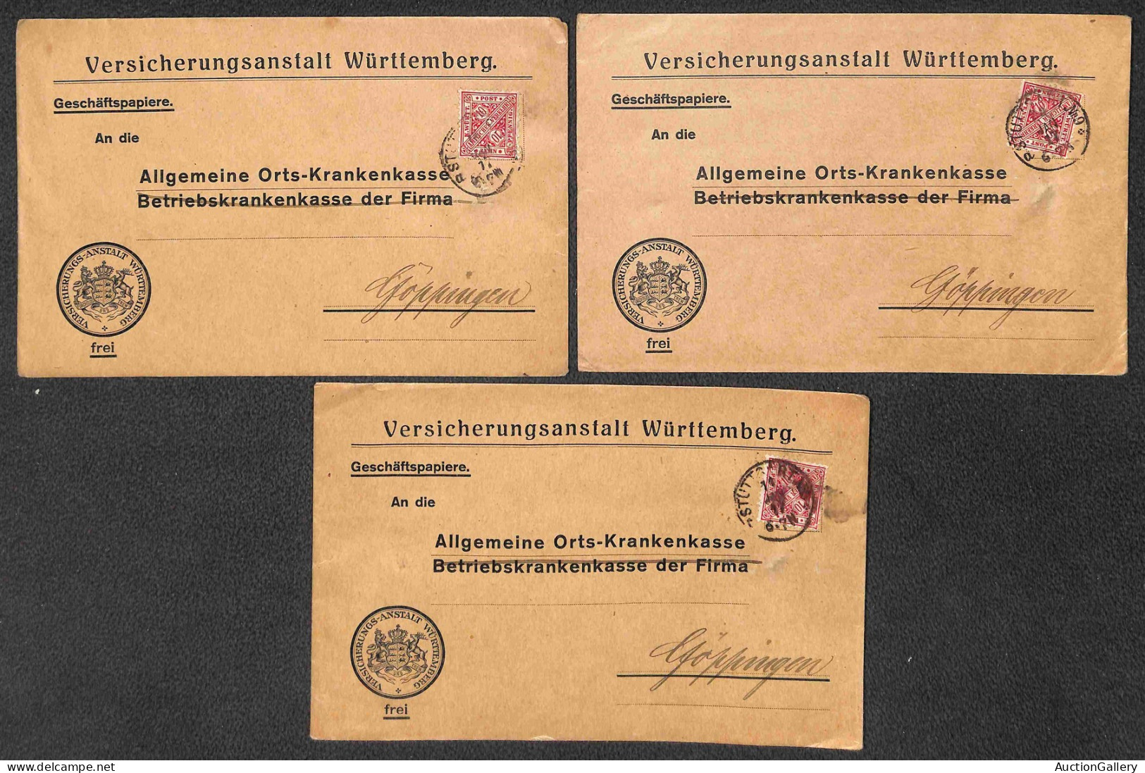 Lotti e Collezioni - Europa e Oltremare - GERMANIA/WURTTEMBERG - 1865/1923 - Insieme di 40 oggetti postali del periodo c