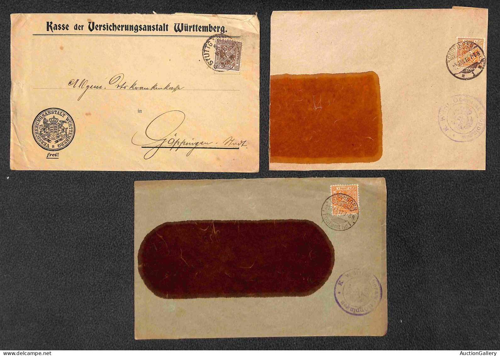 Lotti e Collezioni - Europa e Oltremare - GERMANIA/WURTTEMBERG - 1865/1923 - Insieme di 40 oggetti postali del periodo c