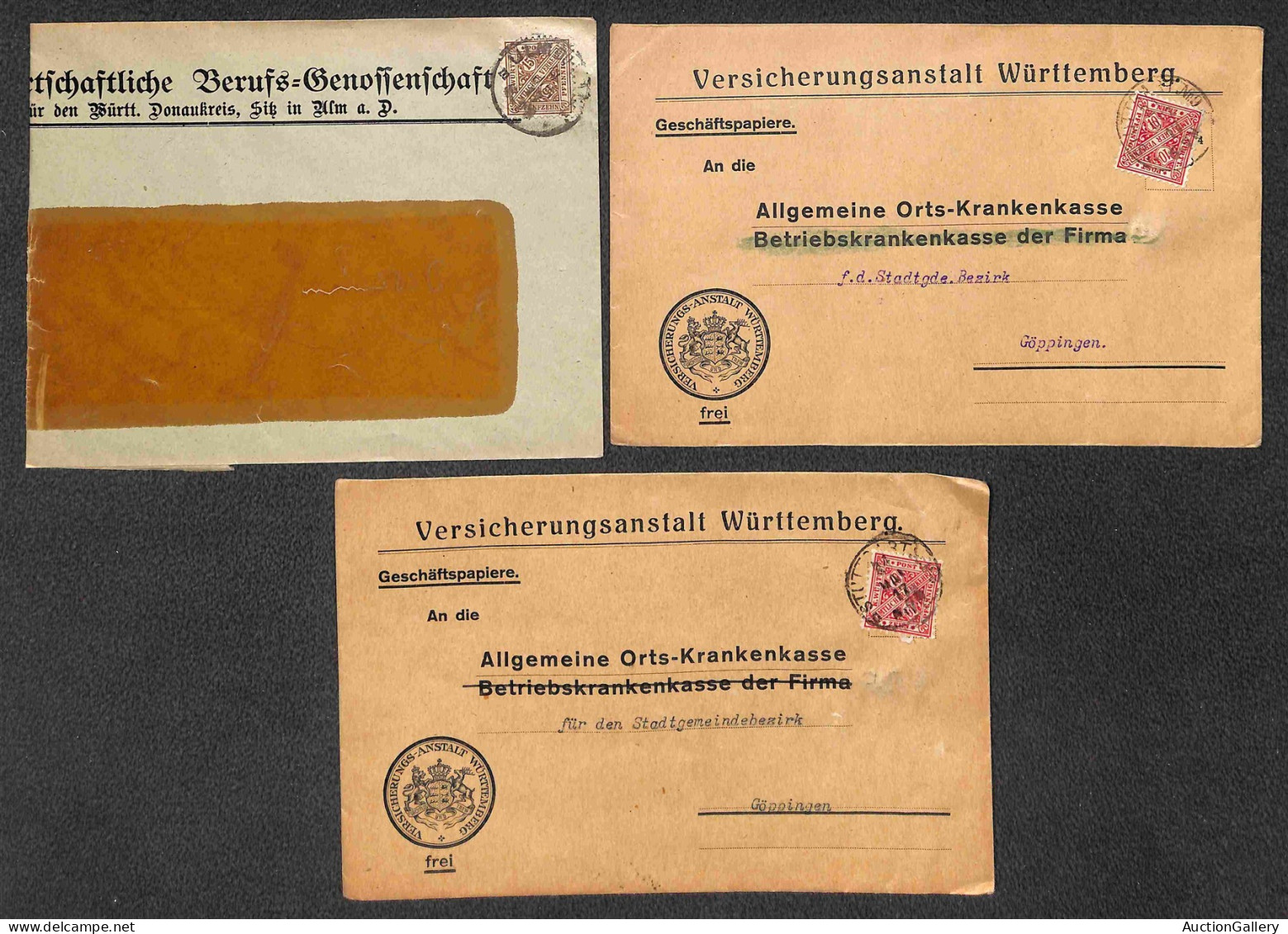 Lotti e Collezioni - Europa e Oltremare - GERMANIA/WURTTEMBERG - 1865/1923 - Insieme di 40 oggetti postali del periodo c