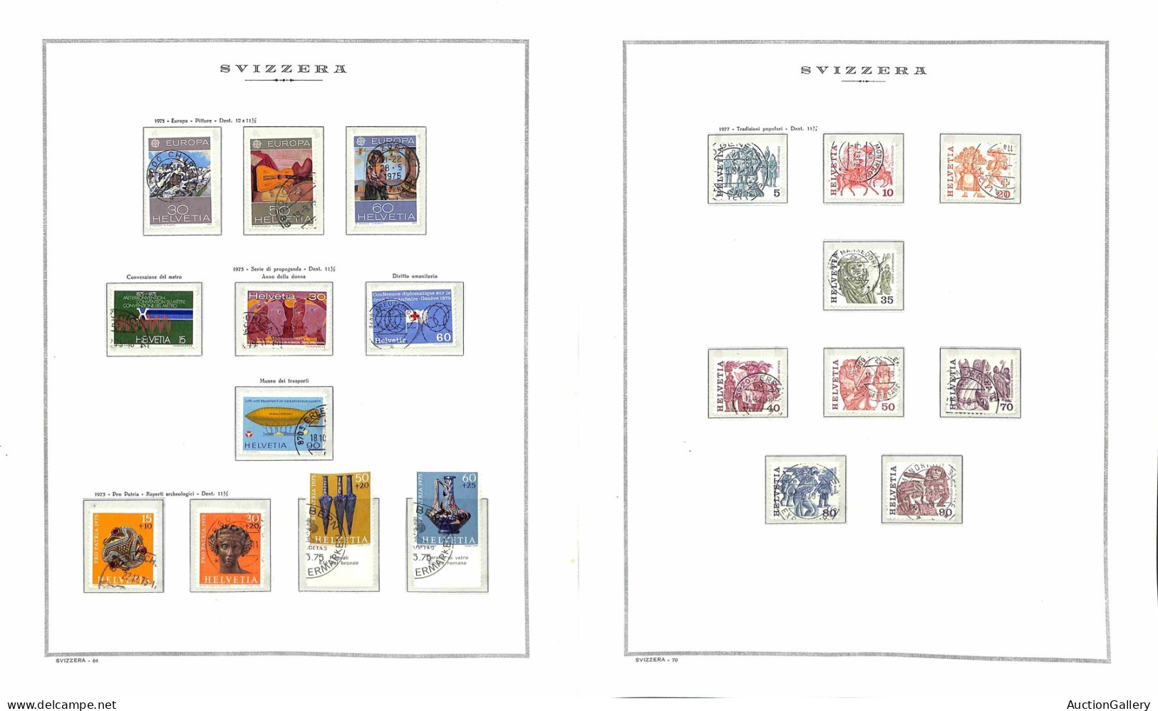 Lotti e Collezioni - Europa e Oltremare - SVIZZERA - 1854/1981 - Collezione di valori e serie complete di posta ordinari